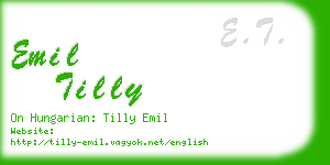 emil tilly business card